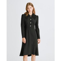 21FW 블랙 짜임 폴리혼방 원피스 JSDR1D400BK