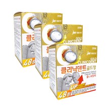 jw 생활건강 클리닉덴트 골드정 틀니세정제 세균제거 48정, 3개