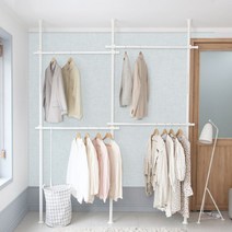 수민네 모노 기둥식 38파이 행거 4단, 블랙