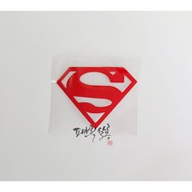 의류전사지 슈퍼맨 의상디자인용 스티커, 핑크