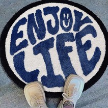 블루라이프 원형 발매트 러그 카페트