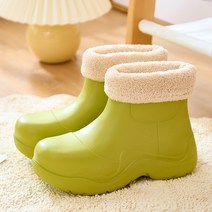 조이슈 날슈 통굽 기모 키높이 파스텔 레인 부츠 장화