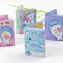 한달계획표 월간 스케쥴보드판 냉장고 월중행사및 계획표 kawaii 고래 물고기 6 접는 메모장 스티커 메모 종이 공예 책갈피 문구 학교 사무용품 메모장, 무작위의