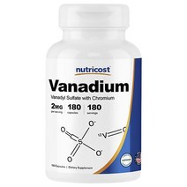 Nutricost 뉴트리코스트 바나듐 Vanadium 180캡슐, 1개, 기본
