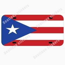 자동차번호판 4개 세트 푸에르토 리코 국기 번호판 모든 자동차 오프로드 오토바이 창문 범퍼 방수 pvc, 01 금_03 20cm