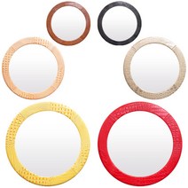 [골든벨] 가죽 벽거울 31cm (6종), 모델명:7326 블랙