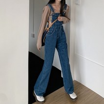 여행코디 수학여행 멜빵 스타일 썸머 데님멜빵바지 롱팬츠 여름 귀여운 캐주얼 청