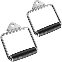 숄더프레스머신 렛풀다운머신 암컬머신 더블 d 핸들 풀리 케이블 머신 부착 역도 핸드 그립 헤비 듀티 체육관 홈 lat pull down rowing d bar, 검은색