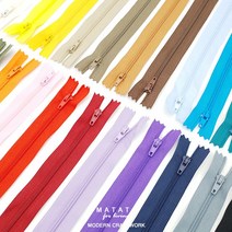 마크라메 뜨개 재료 컬러풀 지퍼(2 Size / 24 Colors), LARGE(26.5cm), 15.아미그린