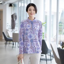 엄마옷 모슬린 플라워 스판 카라 티셔츠 TK303017마담 미시옷 50대 중년여성의류 60대 엄마옷 빅사이즈 할머니옷 여성옷