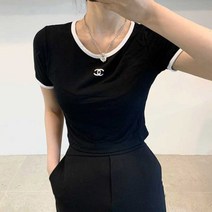 제니 티셔츠)제니반팔티/채널티/코코티/크롭티