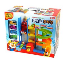 자동 뽀로로 회전 주차타워 남아 장난감 자동차집 새해선물 어린이 리프트