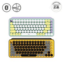 로지텍[정품] POP KEYS 무선 블루투스 기계식 키보드 2가지 색상 한글각인 자판, 데이드림(화이트 키)