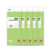 에코원 황사 마스크 KF80 대형 5매 1묶음, 단품