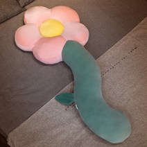 다루미 모찌 인형 말랑 벨벳 플라워 바디필로우, 핑크