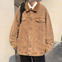 남성 데님 골덴 포인트 자켓