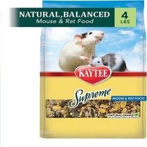 4 Pound (Pack of 1) Kaytee Supreme Mouse And Rat Food 4-Lb Bag, 1