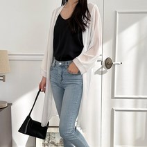 주디앤 여성 루즈핏 로브 롱 가디건