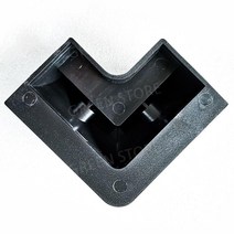 태양열 태양광 태양 전지 패널 브래킷 RV 요트 밴 플라스틱 장착 태양광 플랫 마운트 펀칭 없음, 한쪽코너(블랙)