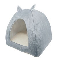 Dropshipping 접이식 고양이 침대 동굴 카사 이동식 매트리스가있는 새끼 고양이 집 강아지 라운지 둥지, S 28CMx28CMx32CM, 회색