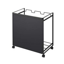 야마자키 쓰레기봉투 이동식 거치대 분리 수거함 수거대 3칸 블랙 4333, 단품, 가리개 분리수거 더스트 왜건 3분리수거