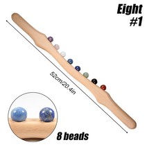 죽비 안마봉 Tcare 나무 마사지 스틱 10 옥 돌 구슬 롤러 트리거 포인트 도구 근육 릴리스 목 바디 뷰티 헬스 케어 몸 홈 몸 긴장 완화 휴식, 03 Style 3
