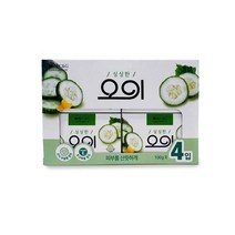 동산 싱싱한 오이비누 4개입 오이추출물 오이향 미용 비누, 싱싱한오이비누4개입