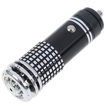 차량용 미니 공기청정기 12v 자동차 차량 auto car fresh air anion ionic 정화기 산소 바 오존 ionizer 클리너, 검은 색