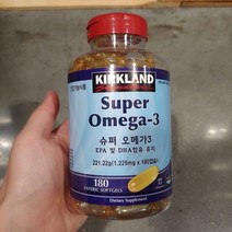 커클랜드 시그니춰 캐나다 슈퍼 오메가3 180캡슐 EPA DHA 함유 혈중 중성지질 개선, 1병
