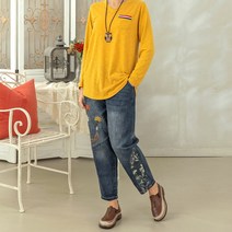 [디얼마미] 베티꽃 청바지 미시옷 빅사이즈 엄마옷 중년 여성 마담