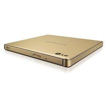 LG전자 8X USB 2.0 슈퍼멀티 울트라 슬림 휴대용 DVD+/-RW 외장 드라이브(M-DISC 지원 포함) 소매(골드) GP65NG60, Gold_Drive