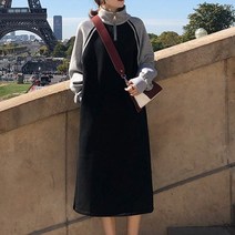 엘레스 여성원피스 루즈핏 자체제작 긴팔원피스 롱원피스