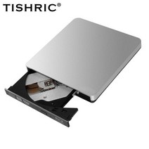 외장 odd 블루레이 플레이 dvd 레코더 TISHRIC 드라이브 3D 슬림 버너 리더 USB 3.0 CD DVD 플레이어 윈도우 XP 7 8/10 맥OS 노트북용, [01] 은, 1.은