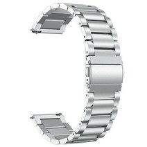 Xiaomi Huami Amazfit Bip S U Lite 용 밴드 Amazfit GTS 2 3 2e 2 mini GTR 42mm 용 스테인레스 스틸 스마트 손목 밴드 스트랩, Silver