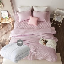 에스데코 60수사틴 순면이불 침구풀세트이불솜EK이스턴킹 핑크