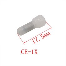 50 개/100개 CE-1X CE-2X 폐쇄 엔드 크림프 캡 절연 전기 와이어 케이블 커넥터 나일론 라인 Tsui 스플라이스 터미널, [01] CE-1X, [02] 100개 세트