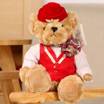 22CM 파일럿 테디 베어 캡틴 승무원 인형 비행기 모델 장면, 11cm-30cm, Black