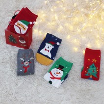 크리스마스양말 캐롤 5종 세트 아동양말 산타양말