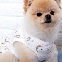 해피앤퍼피 강아지옷 오가닉 실내복 조끼 잠옷 내복 노령견옷 커플룩 애견옷 봄 여름 가을 겨울 XS-3XL, 라라문