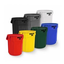 리빙플랜 러버메이드 벤티드 브루트 컨테이너 75L 만능용기 #2620, 노란색, 1개