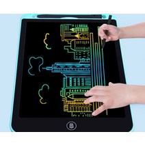 대형 LCD 패드 메모 보드 전자칠판 스마트 전자 메모장 그림 그리기 노트, 10인치 컬러 블루