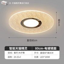 천장 침실 램프 심플 모던 서재 개성 LED 도광판 램프, 8080cm 티몰 엘프 스마트