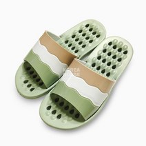 KT 세라 욕실화 욕실 화장실 슬리퍼 물결 카키, 단품