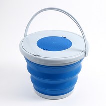 워터풀 접이식 버킷(10L) (블루) 낚시 캠핑 세차물통, [단일상품]