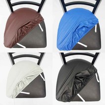 더퍼 식탁 의자커버 4p 가죽의자커버 고탄력 식당 의자 시트 커버, 가죽의자커버 35X35X7 블랙 (4p)