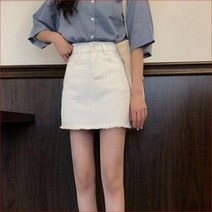 여성 데님 청 스커트 미니스커트 데이트룩 대학생룩