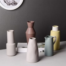 빈센트 세라믹 오브제 화병/인테리어화병/꽃병/도자기화병/인테리어꽃병/카페소품, 그레이 화병