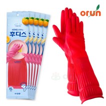 후디스 고무장갑 XL (특대), 후디스(XL/레드), 5개