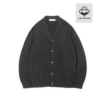 COSTUME O’CLOCK 코튼100소프트 베이직 가디건 차콜 COOSCD001CHARCOAL SOFT BASIC CARDIGAN CHARCOAL