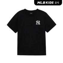 [정품]MLB키즈 베이직 스몰로고 반팔 티셔츠 NY (Black)